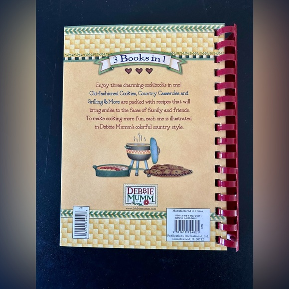 Debbie Mumm 3 In 1 Cookbook Spiral Bound Cookies Casseroles Grilling HC 2006 - Picture 2 of 9